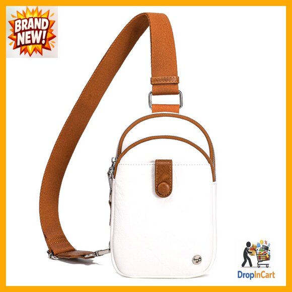 Anti Theft Crossbody Bag Faux Leather Sling Minimal Chic  display picture 2